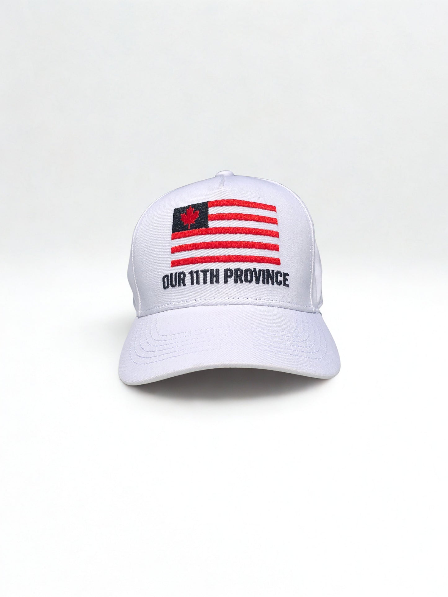 Rogue North - “11th Province” Canadian Hat (White) | 100% Cotton | Embroidered